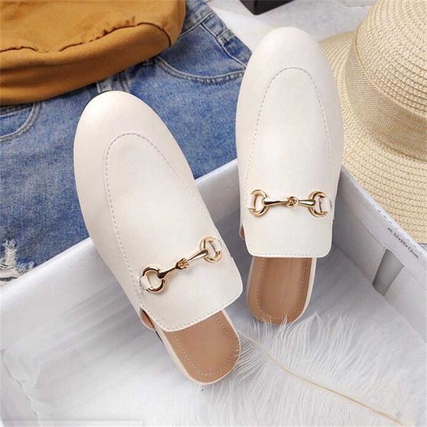 Hausschuhe Hausschuhe Pantoletten Schuhe Frauen 2022 Neue Stil Oberbekleidung Flache Schuhe Muller Faul Schuhe Urlaub Strand Freizeit Half-Drag Frauen G230210