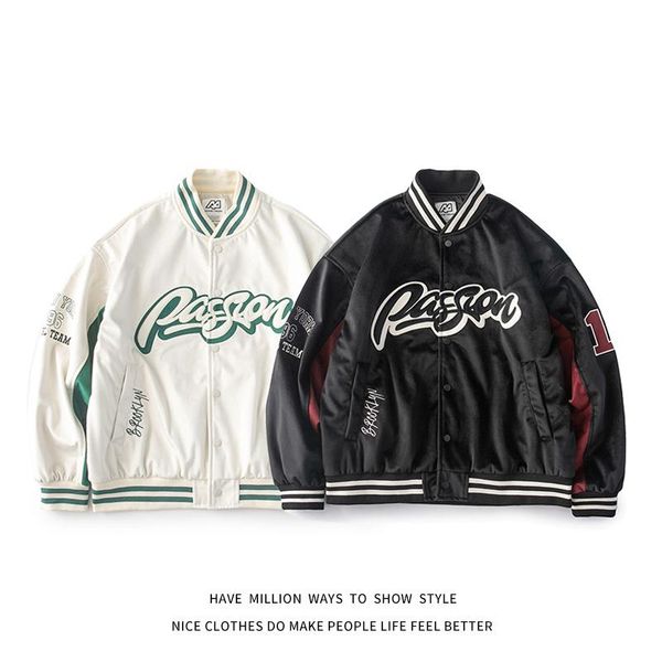 Jackets masculinos 2023 Jaqueta de beisebol de bordado de primavera de primavera