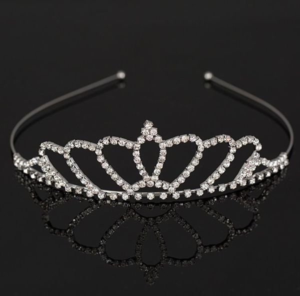 Beau cristal brillant mariée diadème fête Pageant argent plaqué couronne bandeau pas cher mariage diadèmes accessoires SN4794