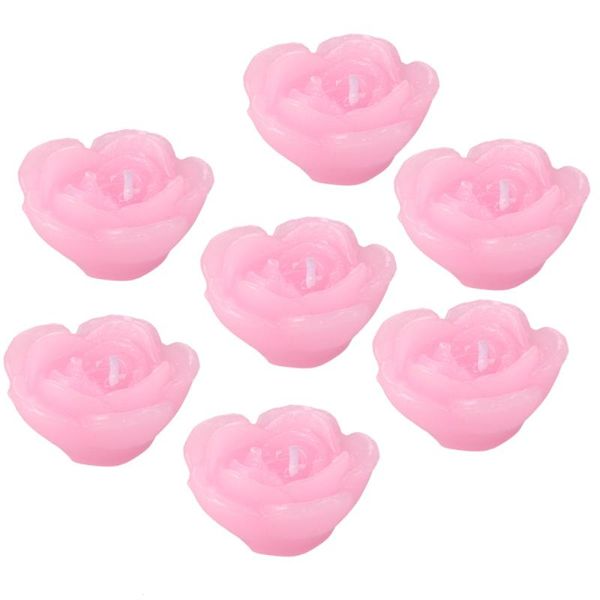 Candele 12pcs Candela galleggiante a forma di fiore a forma di rosa Decorazioni per la casa per la camera da letto della festa nuziale