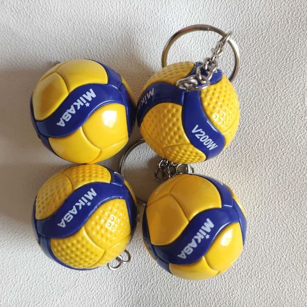 Key Rings V200w Mini PVC Volleyball Keychain Sport Key Chain Gift Car Ball Key Holder Ring For Players Men Women Keyring Birthday Gift G230210