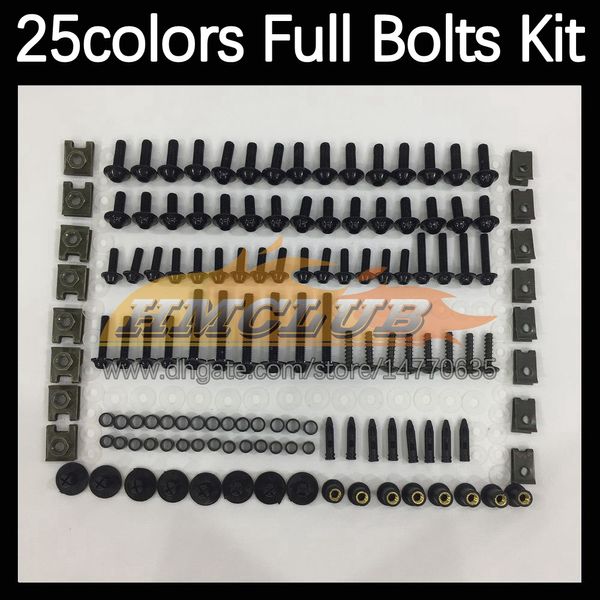 268pcs komplettes Moto Körper Vollschrauben -Kit für Suzuki GSXR1300 Hayabusa GSXR 1300 1300CC 96 97 98 1999 2000 2001 Motorradverkleidungsschrauben Windschutzscheibe Schraubenschraubenschraubenmuttern Nuss