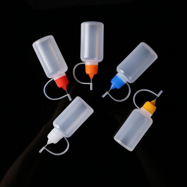 Garrafas de armazenamento Jarros 5pcs 10/20/30/60 ml de agulha pode ser cola aplicador tinta tampa infantil líquido líquido vazio BottlessTerage