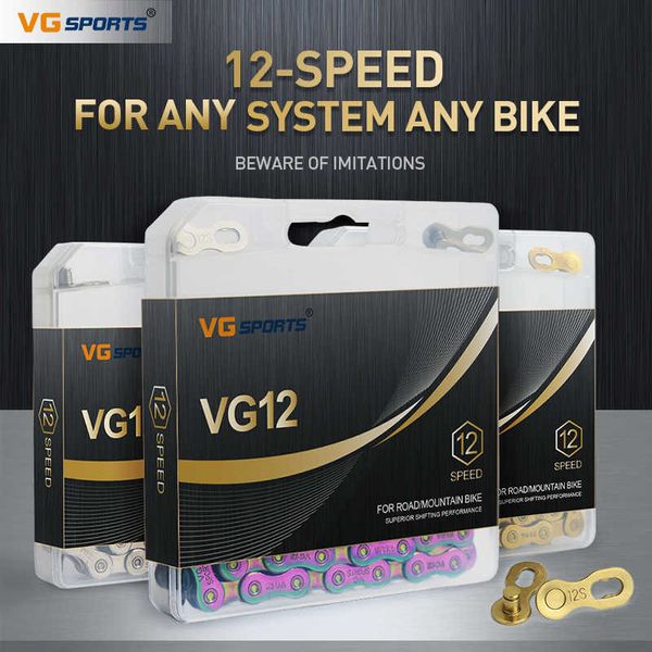 S VG Sports 12 Speed ​​MTB Road Bike 12s Chain 126links com conectores mestre links para acessórios de peças de bicicleta 0210