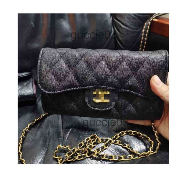 Designer Channel Wallet CC Bag Womens Mens Lovers Card Handbag Pocket Purse Luxury Leather New Caviar Chain Messenger Borsa a tracolla L7.48In H4.72In