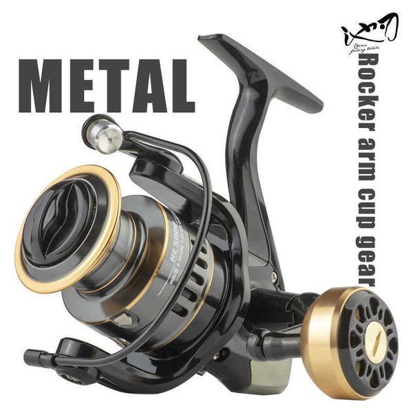 Boot Angelruten Angelrolle HE10007000 Max Drag 10 kg Ersatz Metall Spool Grip Spinning Reel Für Karpfen Reel Angeln zubehör J230211