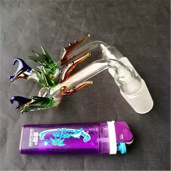 Multi - Цветные Phoenix Pots Accessories, аксессуары для оптовых стеклянных бонгов, стеклянный кальян, водопроводная труба Бесплатная доставка
