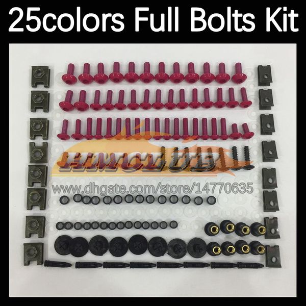 268pcs Complete Moto Body Full Winds Kit для Yamaha YZF-R1 YZF-1000 YZF1000 YZF R1 1000 CC YZFR1 02 03 2002 2003 Обтекание мотоциклетных болтов Ветровые стеклянные гайки