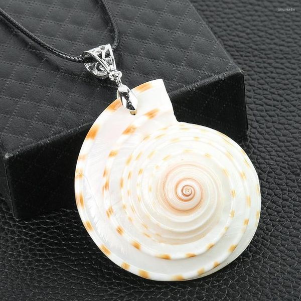 Anhänger Halsketten Böhmischen Stil Schmuck Polierte Conch Shell Perlmutt Seil Kette Mode Frauen Natürliche Material Halskette