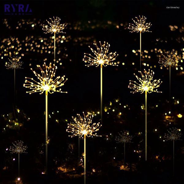 Outdoor Solar Licht Wasserdichte Feuerwerk Lichter Kupfer Draht Garten DIY Dekoration Landschaft Beleuchtung