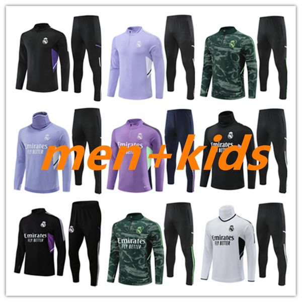 2023 Real Madrid Tracksuit Jerseys Futebol Treinamento Terno Jersey Futebol Benzema Tuta Madrid Survetement Foot Futbol Chandal Jogging Jacket 21 22 23 Homens Crianças Ki