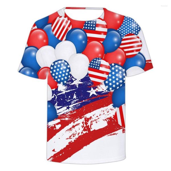 Herren T-Shirts USA Flagge gedruckte Mode coole Hip Hop 3d Männer Frauen T-Shirt Tops Kurzarm Sport Unisex T-Shirts T-Shirts T-Shirt Kleidung