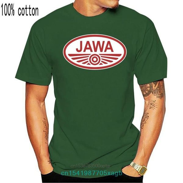 Camisetas masculinas Jawa Classic Classic Motocicleta Micutada Retro Patch Black Fashion 2023 Brand Design casual Cool Green Shirt