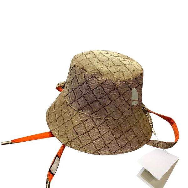 Классическая модная буква Стинги летняя оптовая оптовая двойная защита от солнца Рыбалка высококачественная монохромная шляпа Bob Bucket Hat Sunvisor Hats 23ss