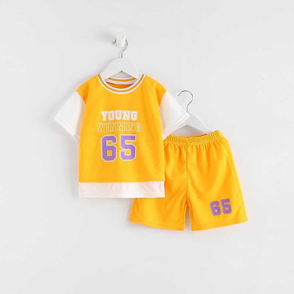 Abbigliamento Moda Tuta di marca Estate Sport per bambini Abiti da basket Tuta da ragazzo a maniche corte Abiti ad asciugatura rapida Set per bambini