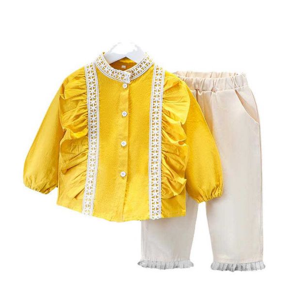 Neugeborene Mädchen Kleidung Sets Herbst Frühling Spitze Mädchen Kleidung Für Kleinkind Langarm Tops Shirt Hosen Anzug Jahre Outfits