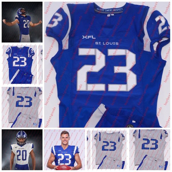 American College Football Wear 2023 St. Louis BattleHawks Maglie AJ McCarron Nick Tiano Mataeo Durant Brian Hill Kareem Walker Marcell Ateman Hakeem Butler George