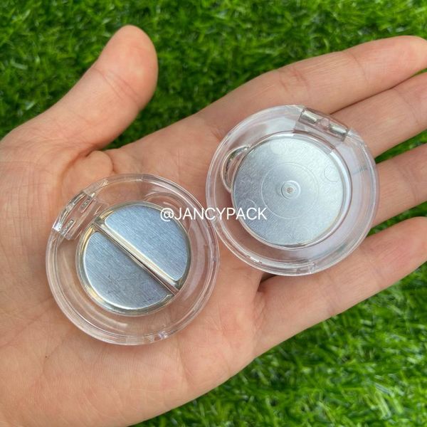 Garrafas de armazenamento Jarros de batom de giro claro Caixa de batom vazio Cosmético Busher Box Recipientes de beleza Transparente Eyeshadow Powder BoxStorage