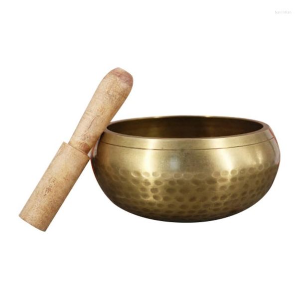 Decorações de interiores ioga instrumento de cantor meditação meditação pura de cobre buda som bowl-lin padrão 9,5cm