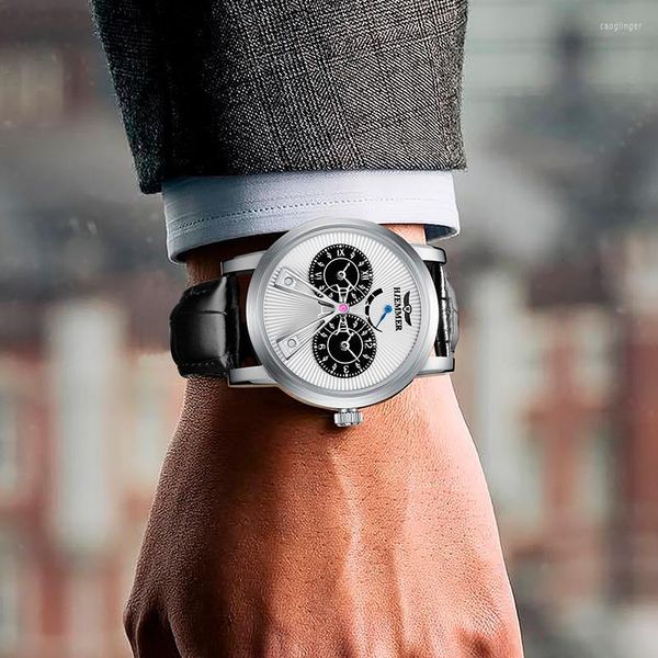 Relógios de pulso Relogio Masculino Haemmer Design Panda Assista Men Automatic Mechanical Top Business Clock Montre Homm