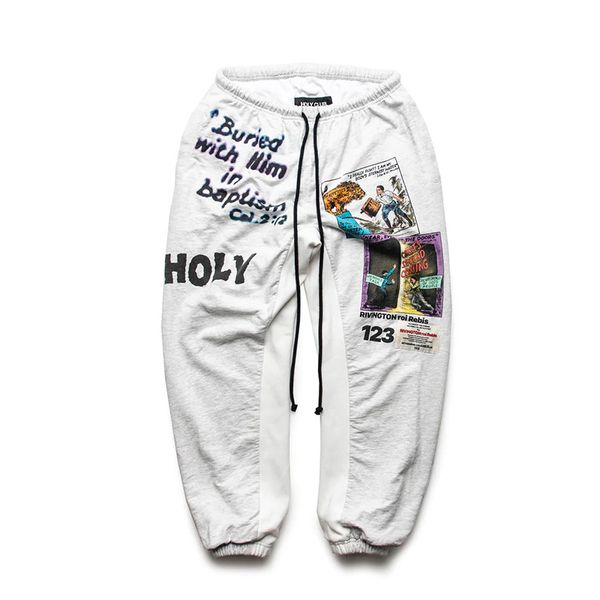 Graue Jogginghosen Hosen plus Größe Männer Frauen Hip Hop Graffiti gedruckte Leggings Unisex Joggers Zeichnungsstringhose