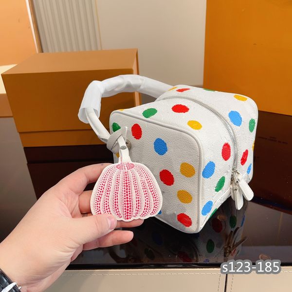 Marca de luxo sacos de ombro pintado pontos saco capucines bolsa taurillon couro feminino maleta de negócios yayoi kusama moda 3d impressão dote flap messenger tote