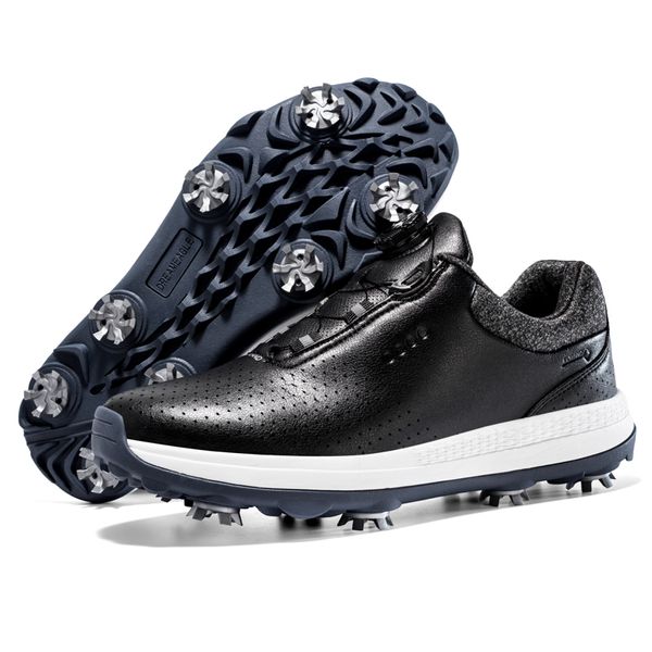 Safety Shoess Мужская и женская профессиональная обувь для гольфа черные белые водонепроницаемые шипы кроссовки мужские плюс размер 4047 230211