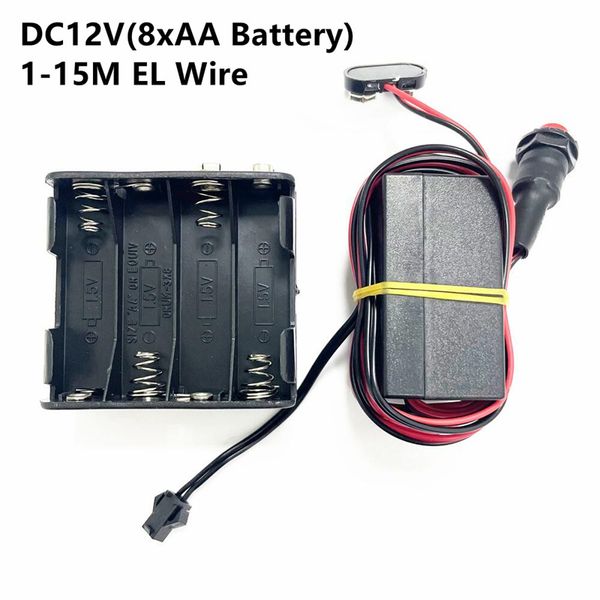 İşaret DC 3V 5 V 12V Güç Kaynağı Adaptörü Sürücü Denetleyicisi 1-220m EL TEL esnek neon LED Işık Halat Bant Kablosu