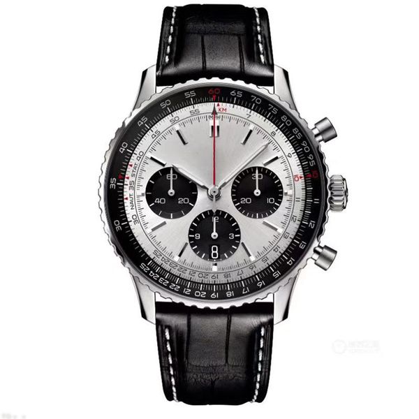 Дизайнерские часы Мужские автоматические механические часы 50 мм Кожаный ремешок Синий Черный сапфир Наручные часы Супер светящийся подарок montre de luxe