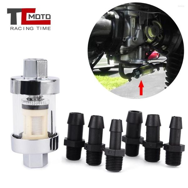 All Terrain Ruote 6 MM 8 MM 10 MM CNC Filtro Carburante Pratico Durevole Separatore Olio Benzina Moto Per ATV Dirt Pit Bike Motocross