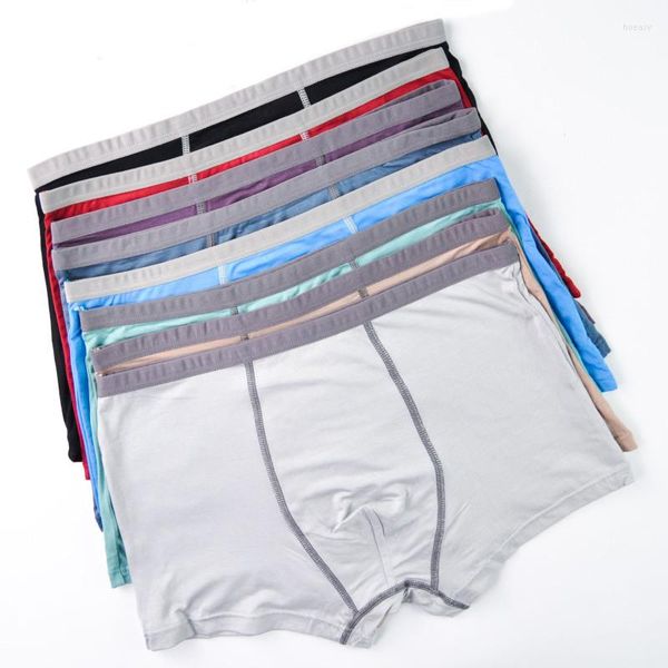 Mutande Moda Solido Modale Biancheria Intima Maschile U Convesso Morbido Mens Boxer Uomo di Grandi Dimensioni Traspirante Casa Cueca Calzoncillos