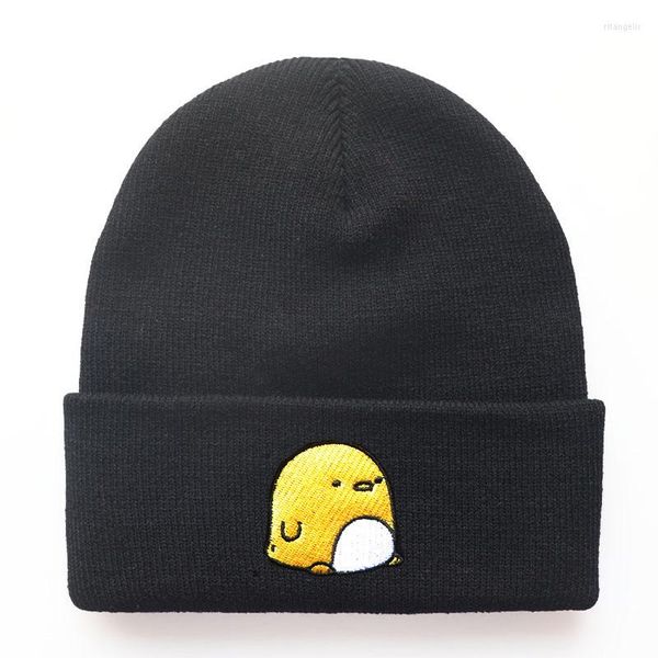 Berets Cartoon Huhn Beanie Stickerei Schönes Tier Jogging Hip-Hop Warme Strickmützen Bonnet Skull Cap