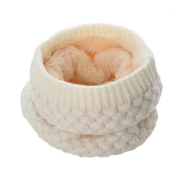 Sciarpe 1 PZ Donna Solid Chunky Cable O Ring Sciarpa di lana lavorata a maglia Snood Infinity Scaldacollo Collo ad anello Cerchio Crochet Inverno Caldo