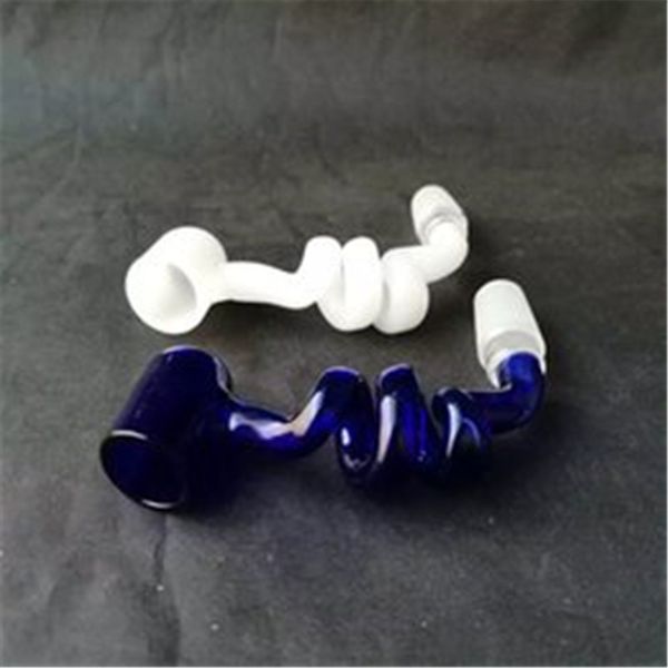 Accessori per bong in vetro con fumo a spirale colorata, accessori per bong in vetro all'ingrosso, narghilè in vetro, fumo per pipa ad acqua spedizione gratuita