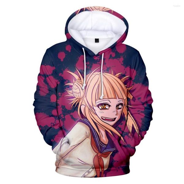 Felpe con cappuccio da uomo Cartoon Anime Movie Himiko Toga 3D Uomo/Donna Hip Hop Ragazzo/Ragazza Felpe con cappuccio Top