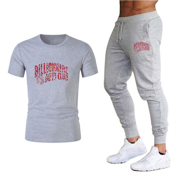 Erkek tasarımcı Giyim Seti Eşofman Yaz milyarder Kısa Kollu T-shirt Şort Moda Erkek Takım Elbise Marka Rahat Pantolon Erkek Eşofman Spor Salonu Eşofman