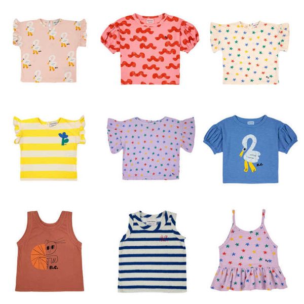 Camisetas infantis garotas camisetas bobo 2023 verão novo desenho de moda desenho animado adorável impressão infantil camisetas infantis roupas de designer de bebê tops t230209