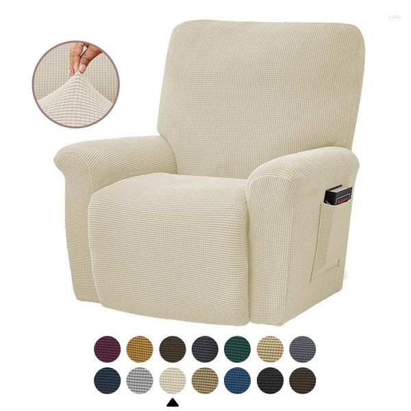 Fodere per sedie GURET Elastic Sofa 1 Seater Recliner Cover Anti-Polvere Stretch Slipcovers Lazy Boy Relax Solid Armchair Case