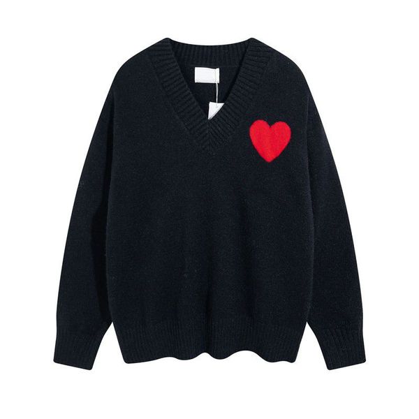 Maglione di design Love Heart A Man Woman Lovers Coppia maglione Cardigan lavorato a maglia collo alto moda donna lettera bianco nero manica lunga vestiti pullover