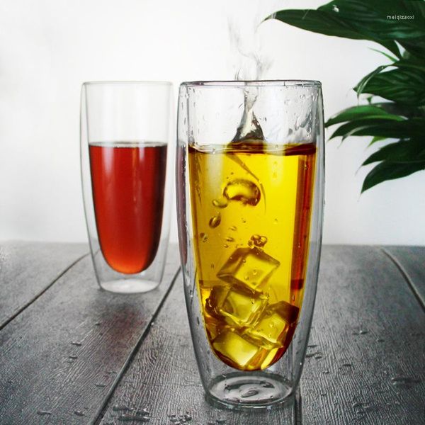 Bicchieri da vino 650 ml di bevande birra grande doppia parete tazza di bicchiere da acqua tazza di succo di tè tazze da caffè creativo bevande 2023