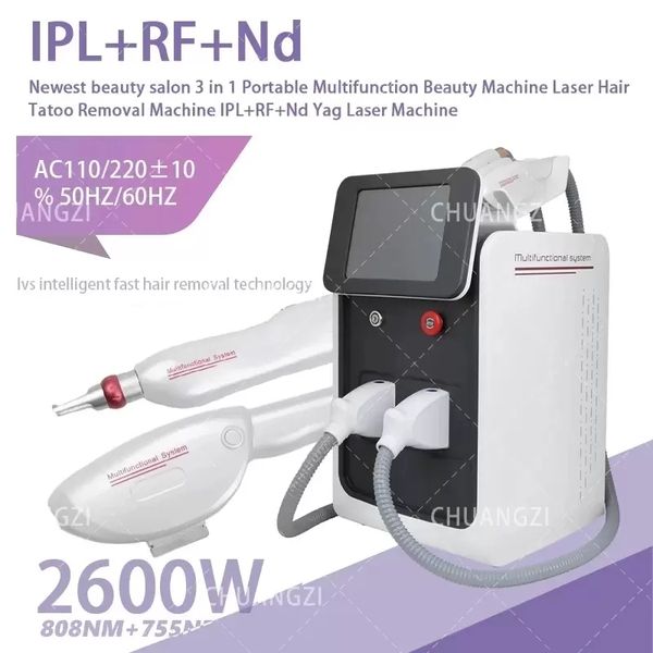 Haarentfernungsmaschine 3 in 1 IPL OPT Permanent Facial RF Face Lift System Pico Laser Pikosekunde Tattooentfernung Schönheitsausrüstung