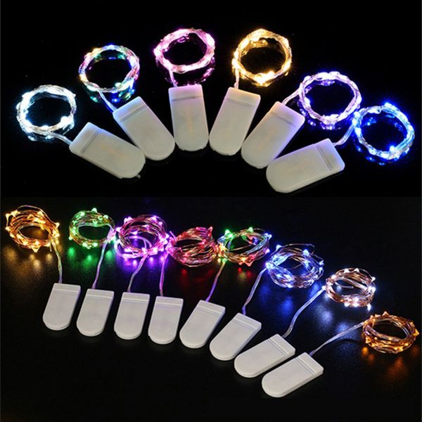 Stringhe LED 20/50/100 LED Vacanze Batterie Illuminazione Micro Risi Filo Rame Fate Stringhe Luci Feste Bianco/RGB usalight