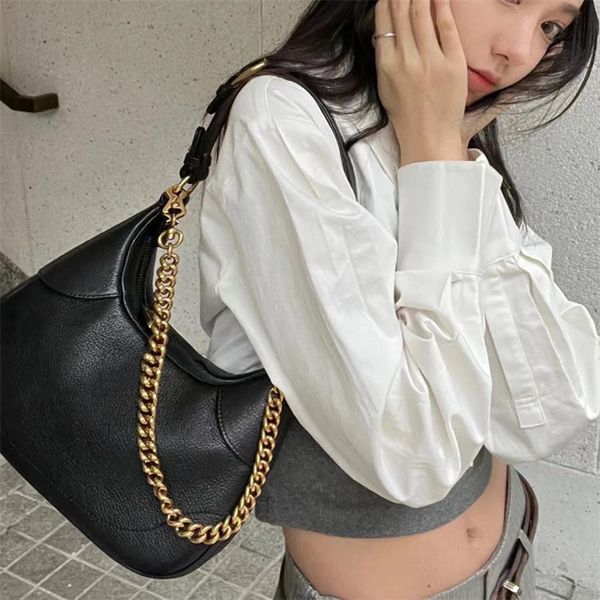 Bolsas de ombro Hobo Aphrodite Luxurys Womens Shoulder Bag Designer Vintage Fashion Handbags Letras duplas Correntes de ouro Bolsas de fivela