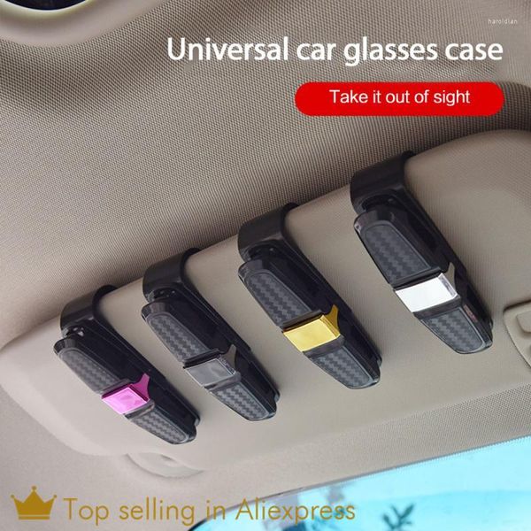 Acessórios para interiores de 180 graus de rotação carros de sol dos óculos de sol Auto Sun Visor Glasses Prendener Solder para óculos Cartão de ingresso