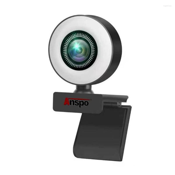 Otomatik Focus Aydınlatma Güzelleştirme Web Kamerası HD 5MP Canlı Yayın Videosu Webcam Microfon USB 3 Sınıflar Dokunmatik Ayarlanabilir Parlaklık