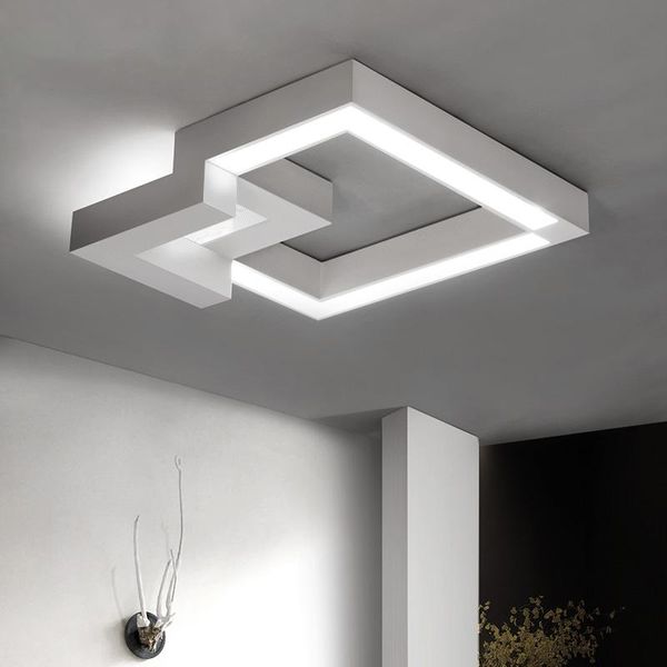 Luzes de teto Lâmpada de LED irregular branca moderna para luminária de sala de jantar vivo quarto de decoração interna decrescente luminária de decoração