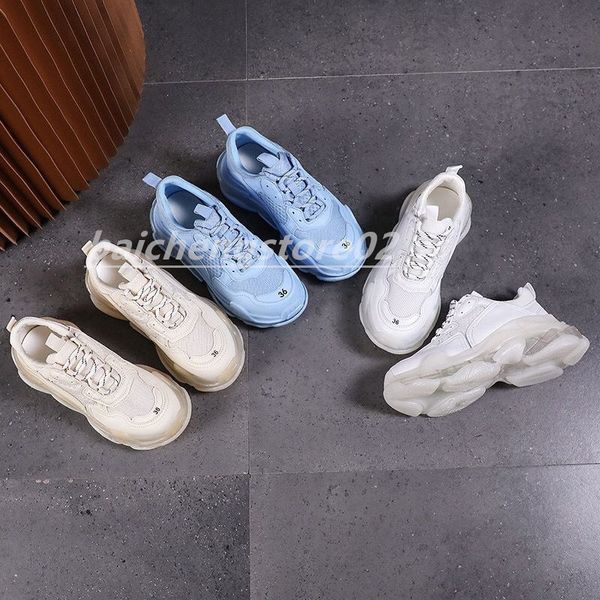 Fábrica direta de Paris Triple S Casual Dad Sapatos mensais Trilha Black Gym Branco Ginástica Vermelha Cinza Amantes de Plataforma Tênis Eur 36-45 B9