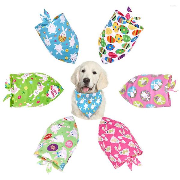 Vestuário de cachorro bandana dia de páscoa bandanas sconhas poliéster cães pequenos cães gatos bibs acessórios suprimentos