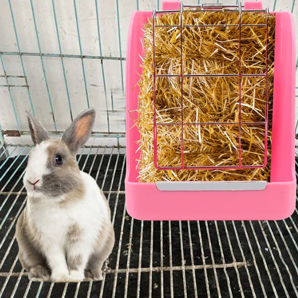 Forniture per piccoli animali da coniglio rack biet ciotola per alimenti per animali domestici primaverile alimentatore 230211