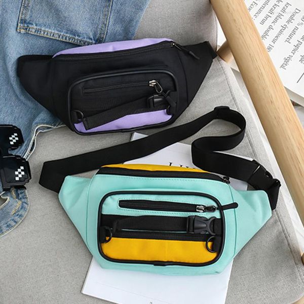 Taille Taschen Mode Lässig Leinwand Sport Schulter Cool Girl Kissen Form Packs Handtasche Brust Tasche Geldbörse Clutch